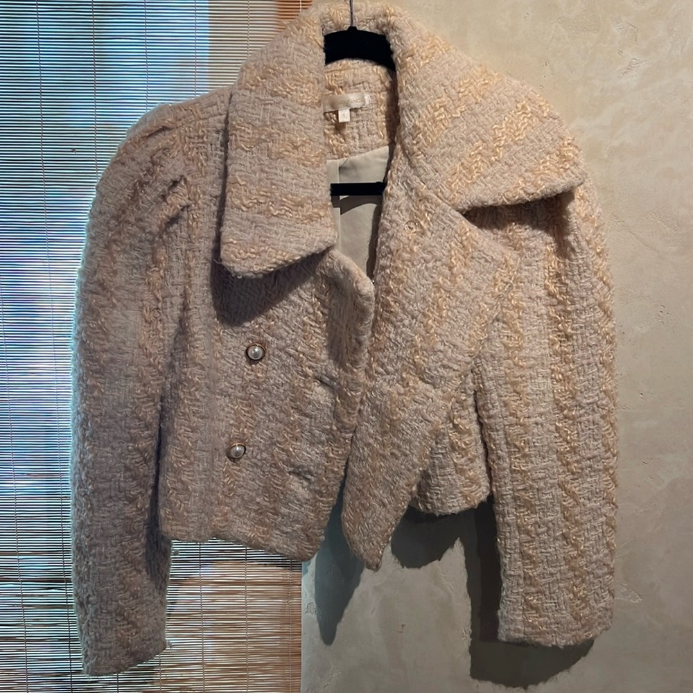 LoveShackFancy Blazer Size 4 Cream